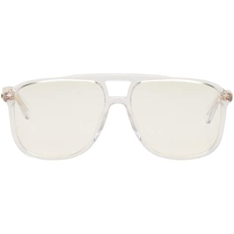 gucci transparent rectangular 80s sunglasses|gucci rectangle sunglasses women.